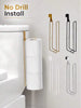 Modern Style Toilet Paper Holder - Durable Metal Hanging Toilet Paper Storage Rack - 3 Roll Capacity Bathroom Storage Shelf - Simple No-Installation Toilet Paper Holder